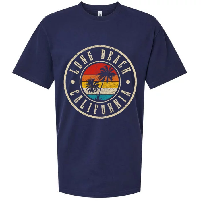 Long Beach Vintage Retro California Sueded Cloud Jersey T-Shirt