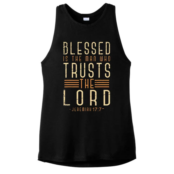 Lord Bible Verse God Savior Prayer Christian Devotee Jesus Ladies Tri-Blend Wicking Tank