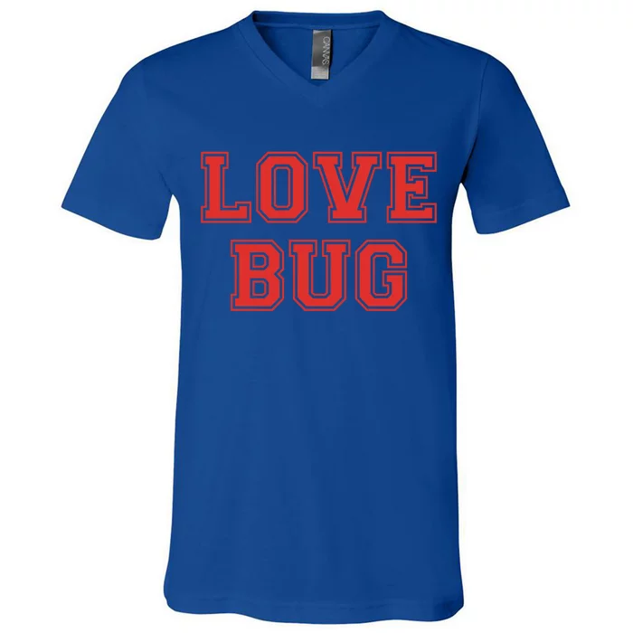 Love Bug Vgiftday Retro Style Love Bug Valentines Day Gift V-Neck T-Shirt