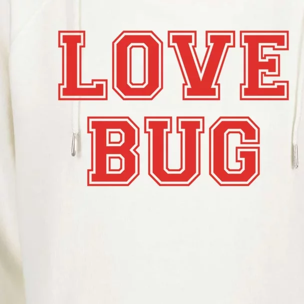 Love Bug Vgreat Giftday Retro Style Love Bug Valentines Day Gift Womens Funnel Neck Pullover Hood