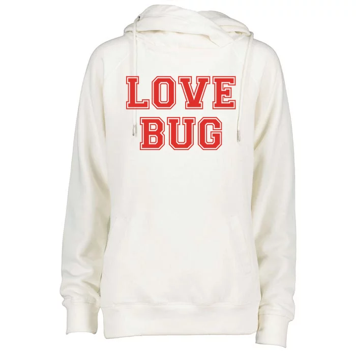 Love Bug Vgreat Giftday Retro Style Love Bug Valentines Day Gift Womens Funnel Neck Pullover Hood