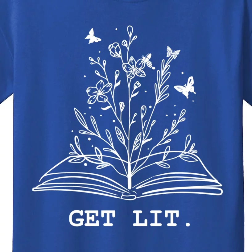 Library Book Wildflowers Lovers Literature Teacher Gift Kids T-Shirt