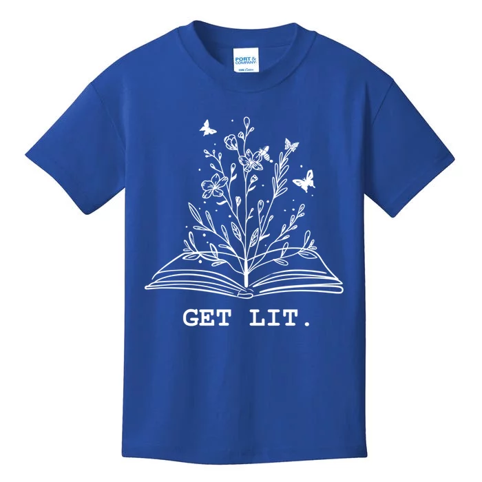 Library Book Wildflowers Lovers Literature Teacher Gift Kids T-Shirt