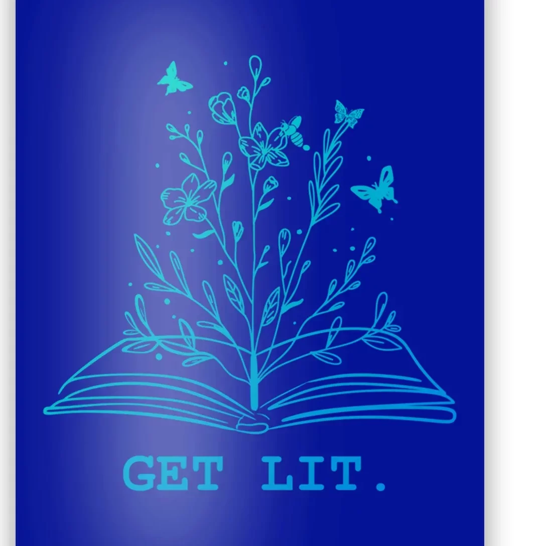 Library Book Wildflowers Lovers Literature Teacher Gift Poster