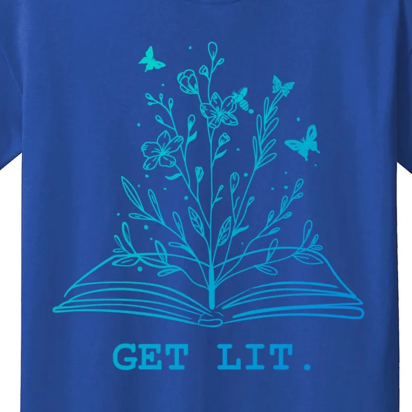 Library Book Wildflowers Lovers Literature Teacher Gift Kids T-Shirt