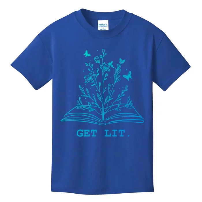 Library Book Wildflowers Lovers Literature Teacher Gift Kids T-Shirt