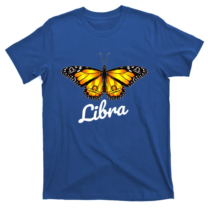 Libra Butterfly Wings With Libra Zodiac Sign Gift T-Shirt