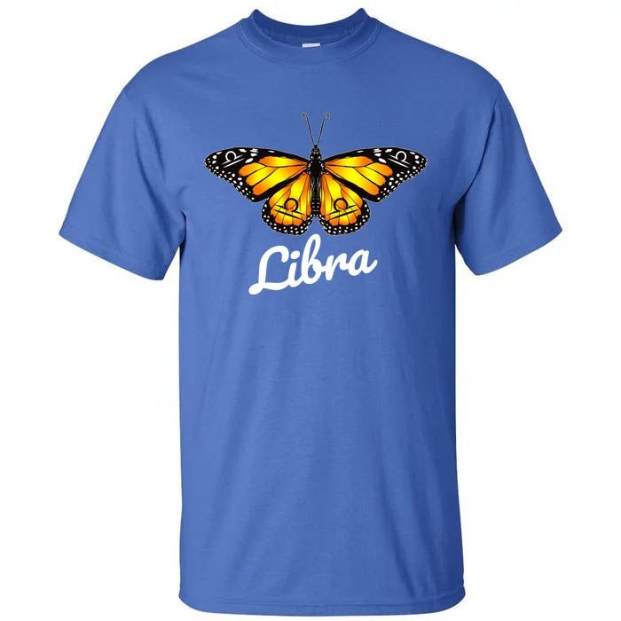 Libra Butterfly Wings With Libra Zodiac Sign Gift Tall T-Shirt