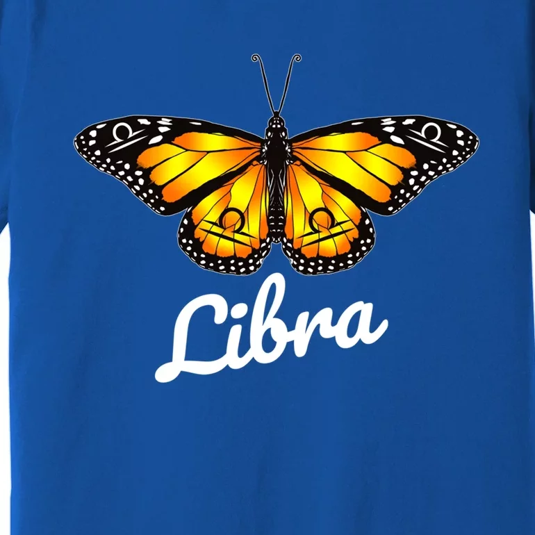 Libra Butterfly Wings With Libra Zodiac Sign Gift Premium T-Shirt