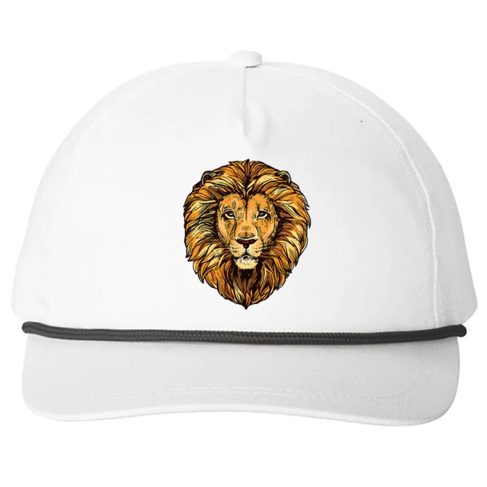 Lion Boy Women Lion Snapback Five-Panel Rope Hat