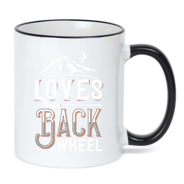 Love Back Wheel Mountain Biking Black Color Changing Mug