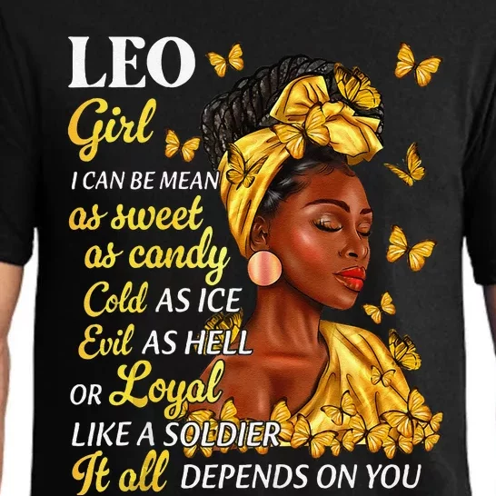 Leo Black Woman Afro Queen Astrology Zodiac Pajama Set