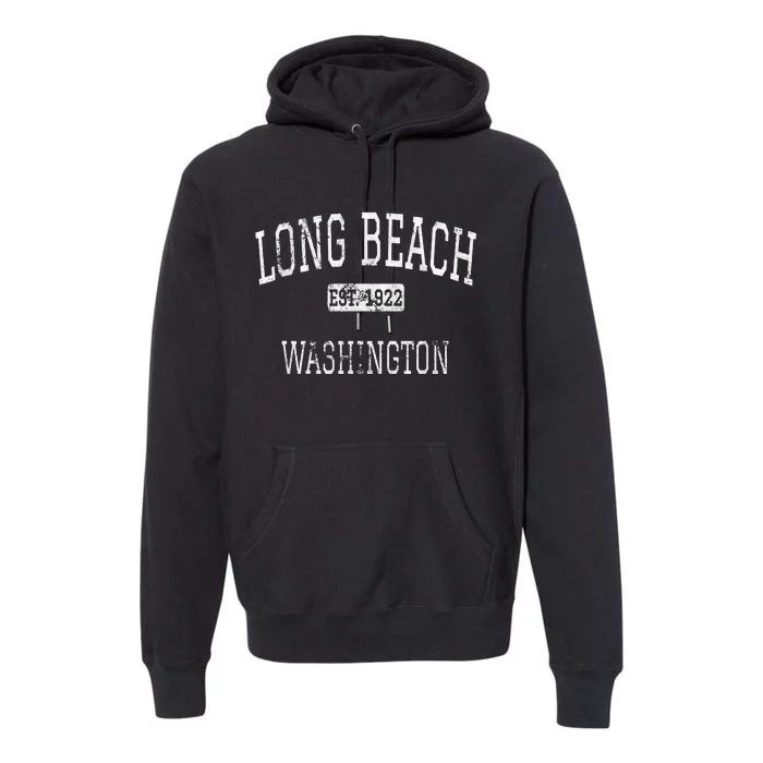 Long Beach Washington Wa Vintage Premium Hoodie