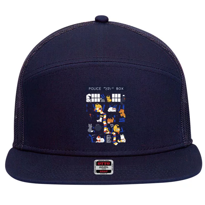 Library Box Who 7 Panel Mesh Trucker Snapback Hat