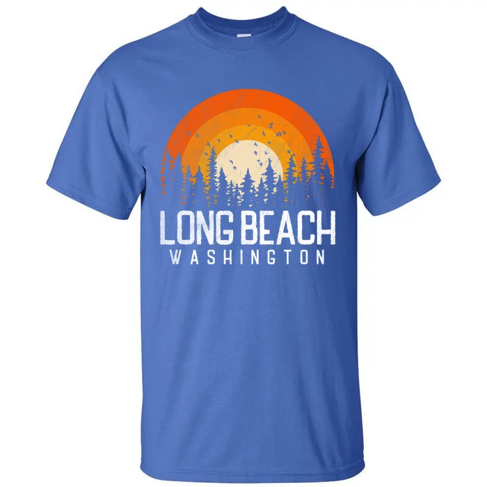 Long Beach Washington Wa Cute Gift Retro 70s 80s Vintage Gift Tall T-Shirt