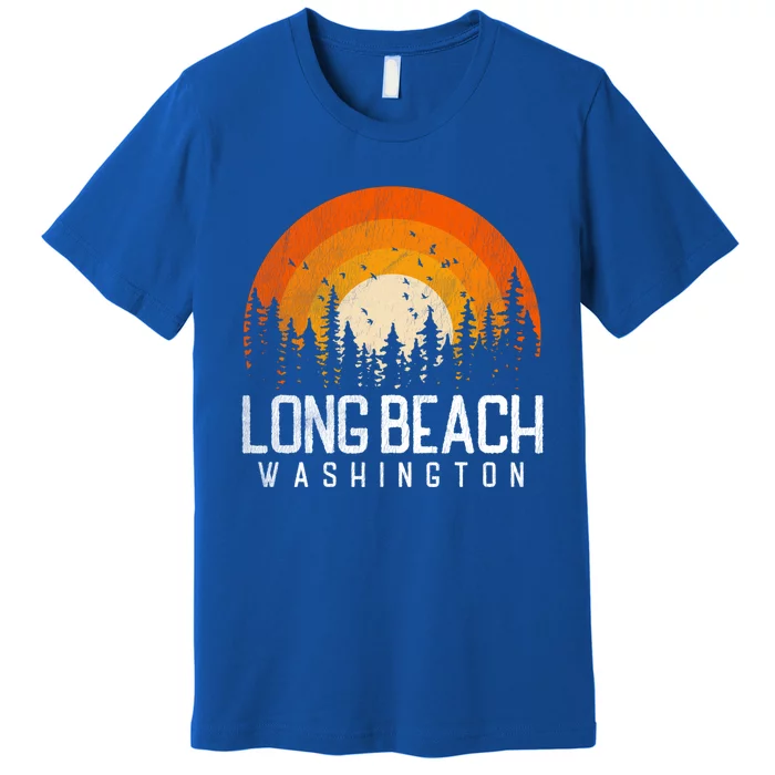 Long Beach Washington Wa Cute Gift Retro 70s 80s Vintage Gift Premium T-Shirt