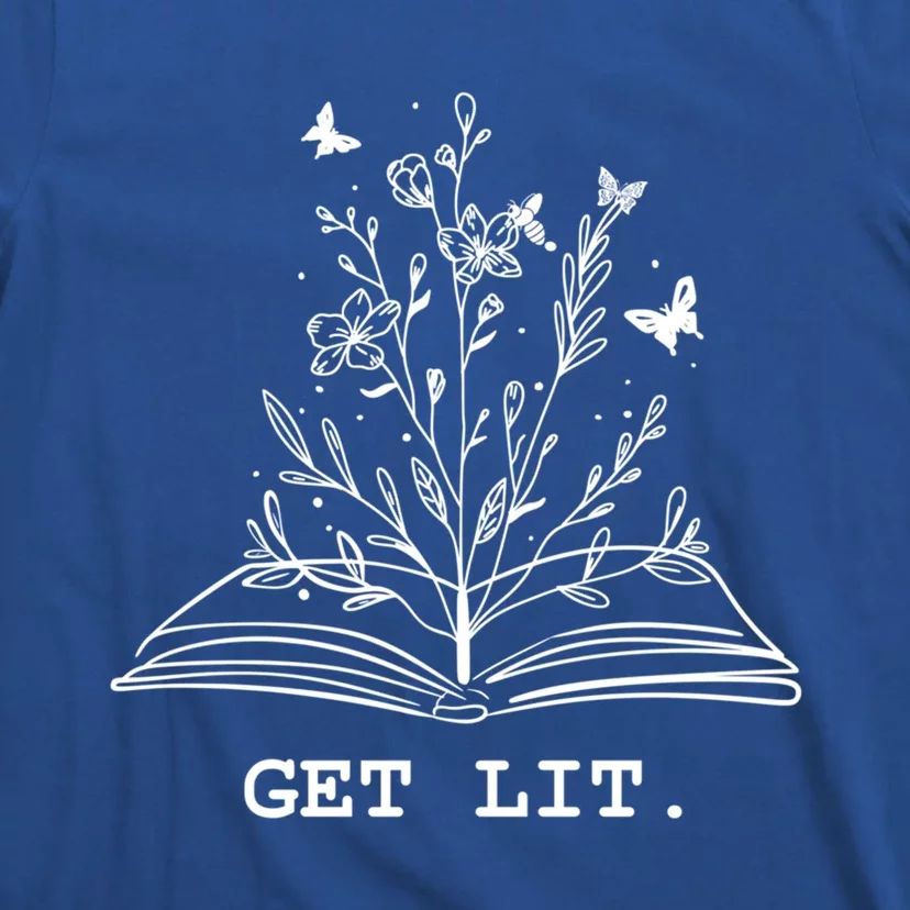 Library Book Wildflowers Lovers Literature Teacher Gift T-Shirt