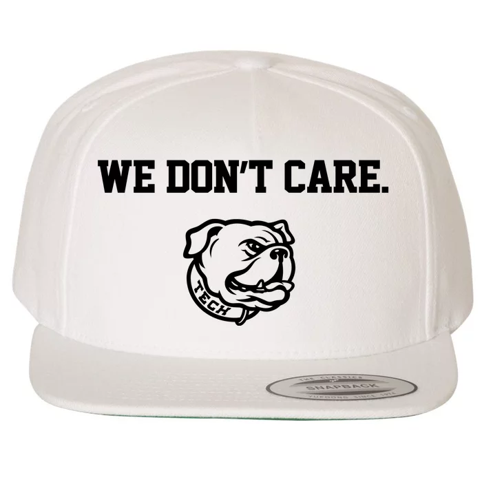 Lane Burroughs We Dont Care WeRe Louisiana Tech Wool Snapback Cap