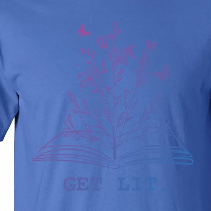 Library Book Wildflowers Lovers Literature Teacher Gift Tall T-Shirt