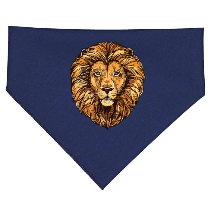 Lion Boy Womens Lion Graphic Tees For Women Men USA-Made Doggie Bandana