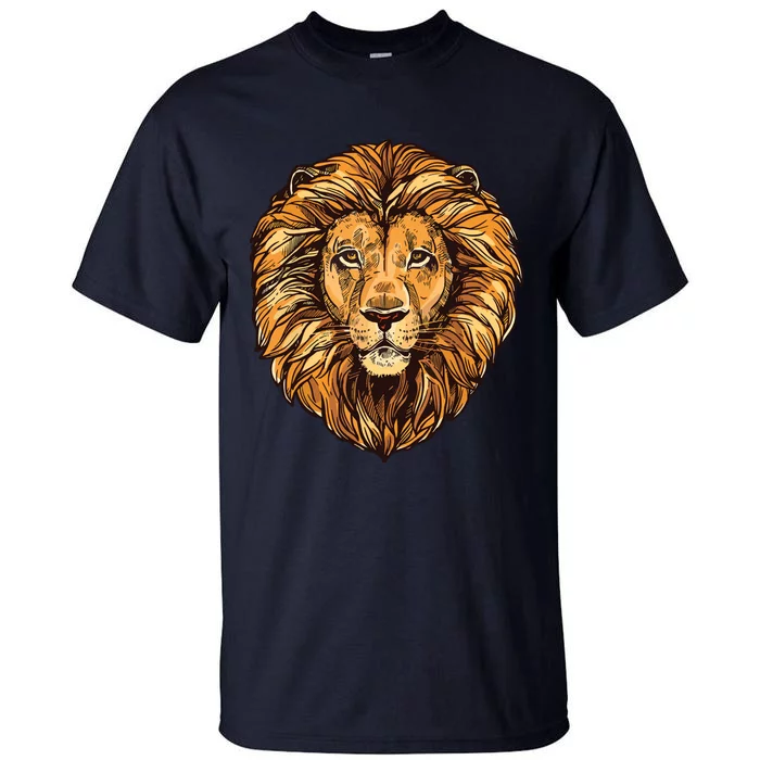 Lion Boy Womens Lion Graphic Tees For Women Men Tall T-Shirt