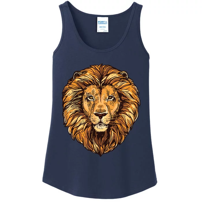 Lion Boy Womens Lion Graphic Tees For Women Men Ladies Essential Tank