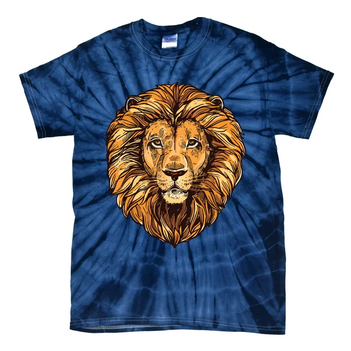 Lion Boy Womens Lion Graphic Tees For Women Men Tie-Dye T-Shirt