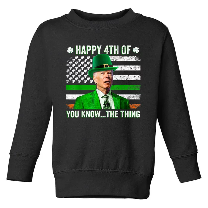 Leprechaun Biden You Know... The Thing For St Patrick's Day Toddler Sweatshirt