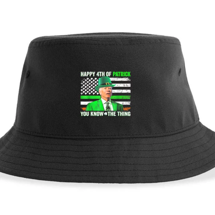 Leprechaun Biden You Know... The Thing For St Patricks Day Sustainable Bucket Hat