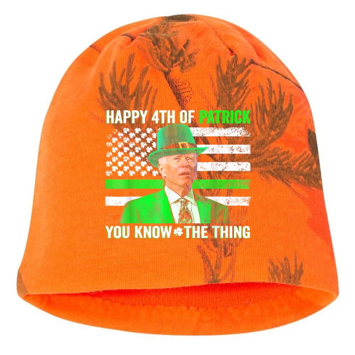 Leprechaun Biden You Know... The Thing For St Patricks Day Kati - Camo Knit Beanie