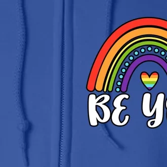 Lgbtq Be You Gay Pride Lgbt Ally Rainbow Gift Full Zip Hoodie