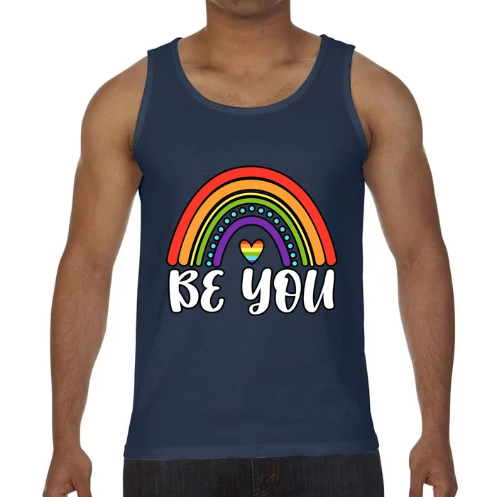 Lgbtq Be You Gay Pride Lgbt Ally Rainbow Gift Comfort Colors® Tank Top