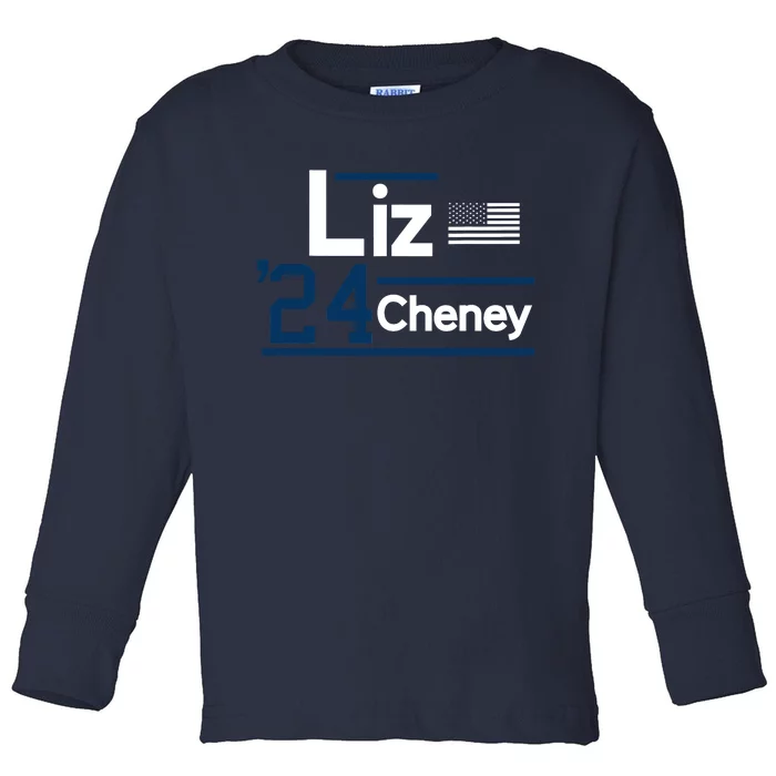 Liz Cheney 2024 For President Toddler Long Sleeve Shirt