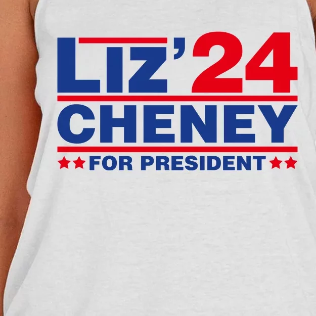 Liz Cheney 2024 For President Women's Knotted Racerback Tank