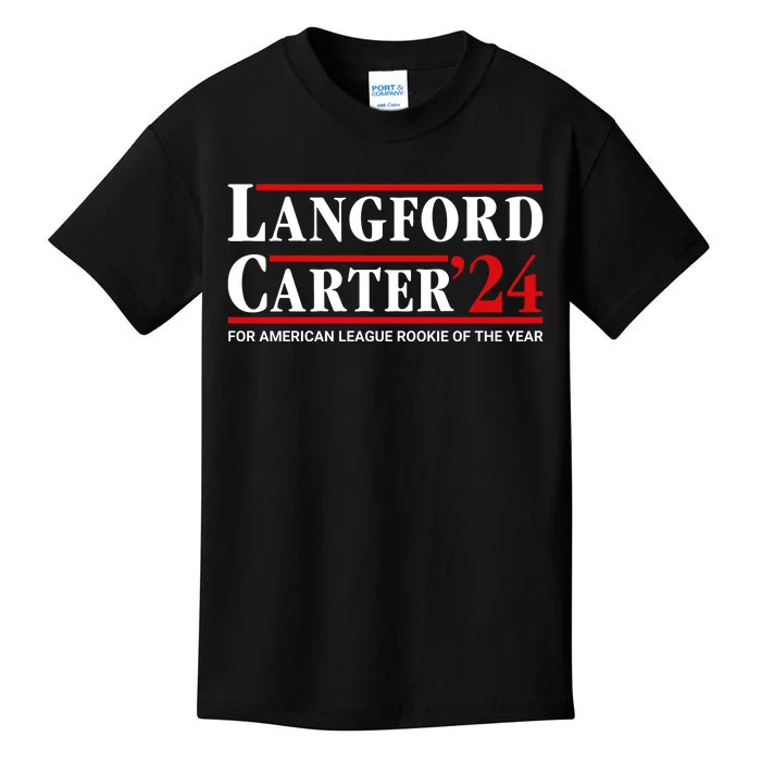 Longford Carter 24 For American League Rookie Of The Year Kids T-Shirt