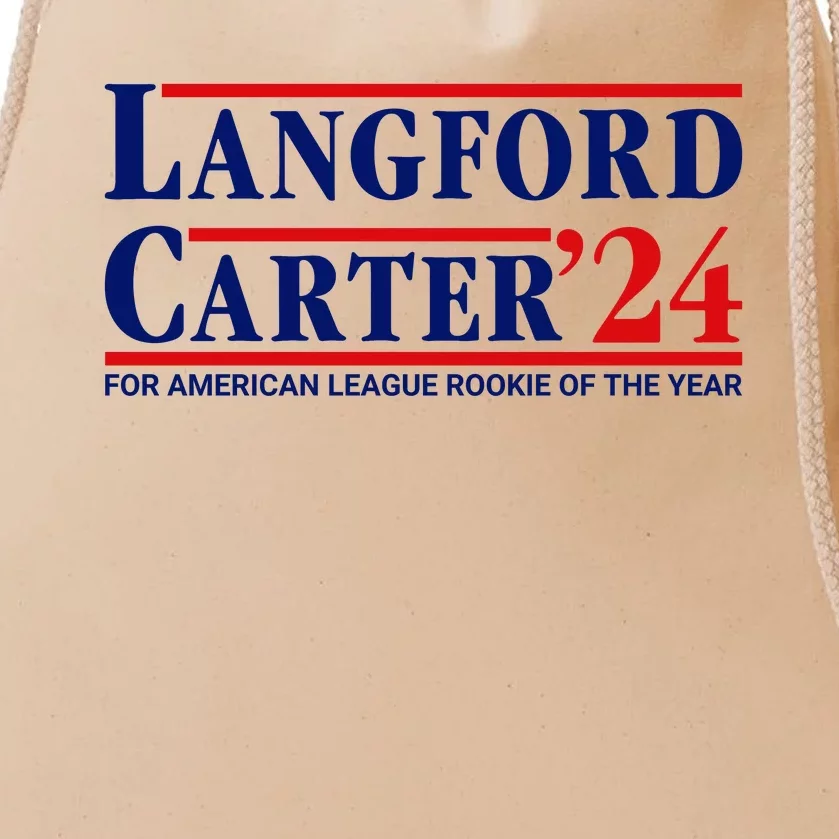 Longford Carter 24 For American League Rookie Of The Year Drawstring Bag