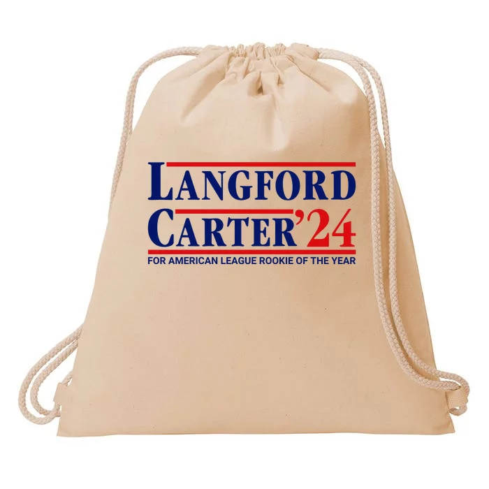 Longford Carter 24 For American League Rookie Of The Year Drawstring Bag