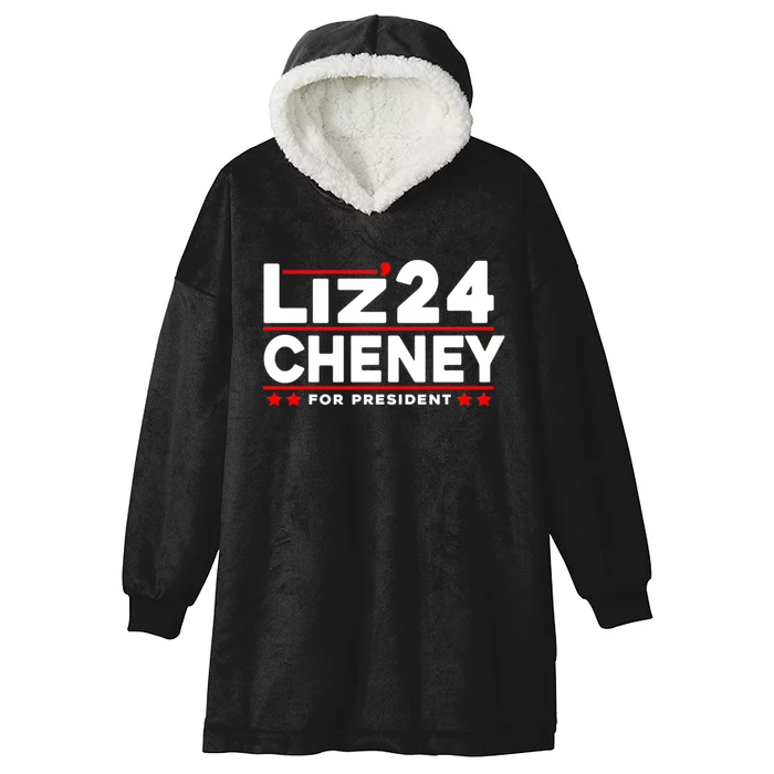 Liz Cheney 2024 For President Hooded Wearable Blanket