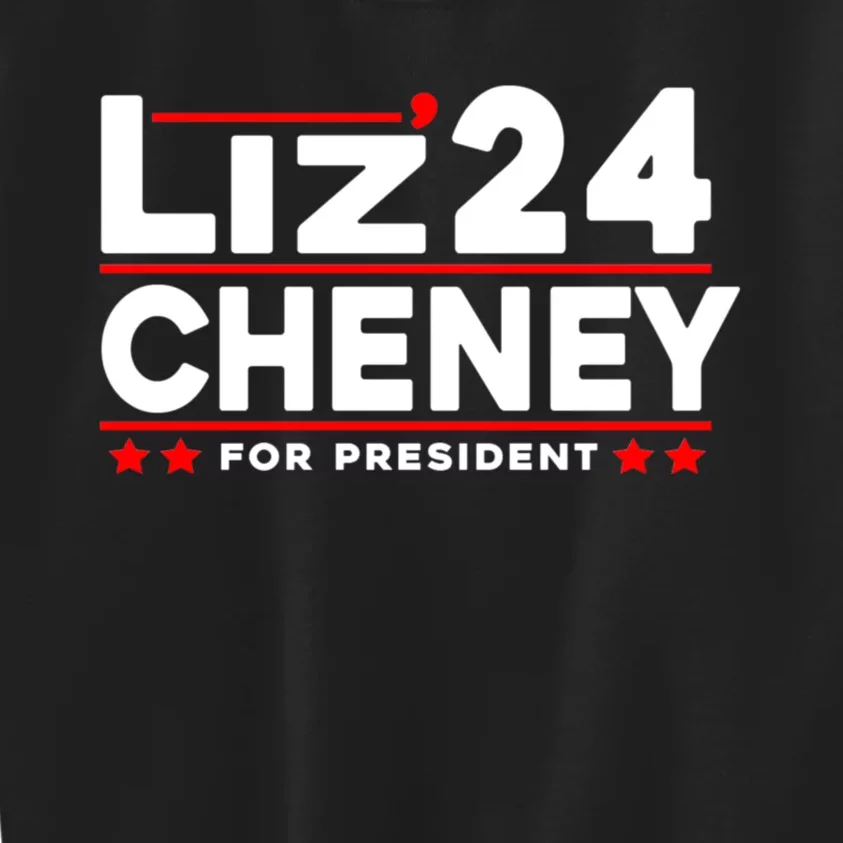 Liz Cheney 2024 For President Kids Sweatshirt