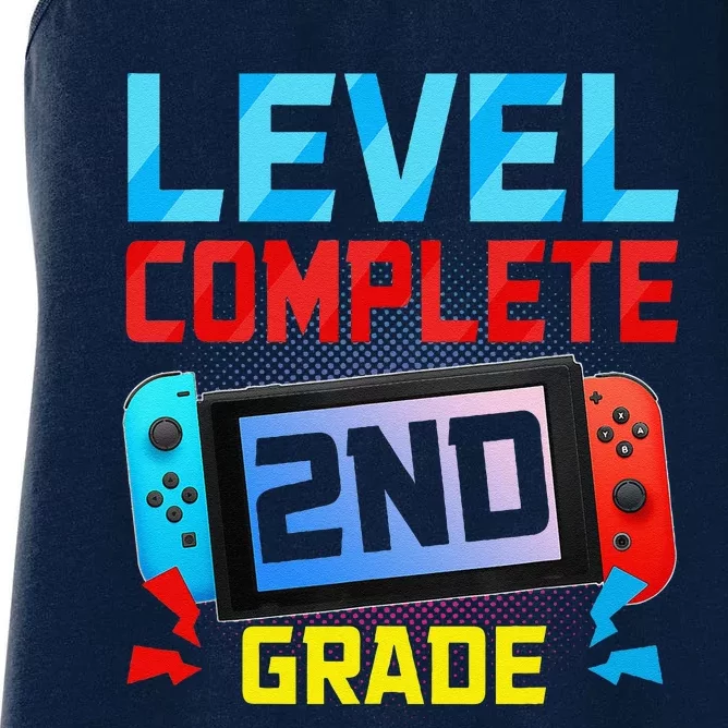 Level Complete 2nd Grade Video Game Last Day Of School Women's Racerback Tank