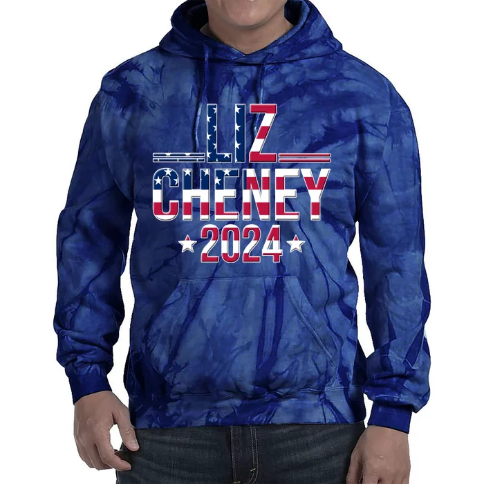 Liz Cheney 2024 American Flag Tie Dye Hoodie