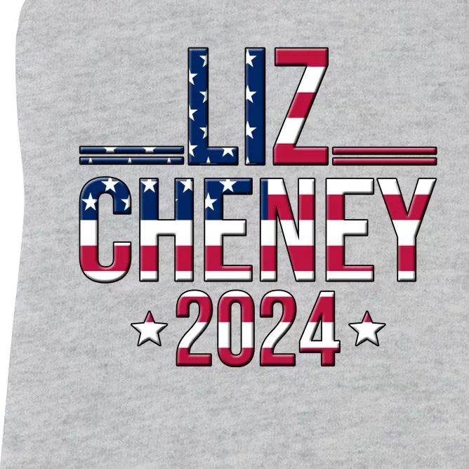 Liz Cheney 2024 American Flag Women's Racerback Tank