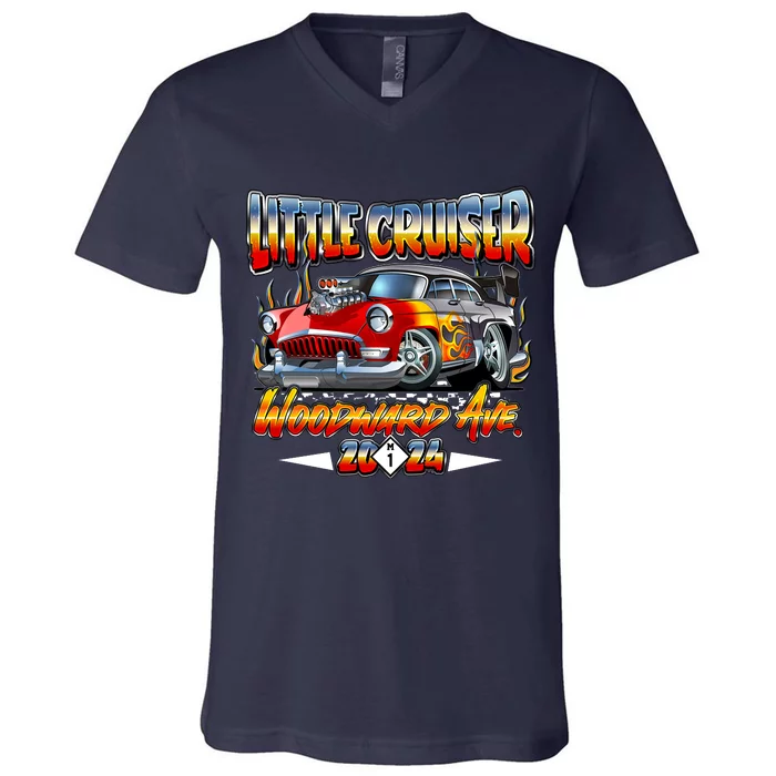 Little Cruiser 2024 Kid Design Muscle Car Red Version V-Neck T-Shirt