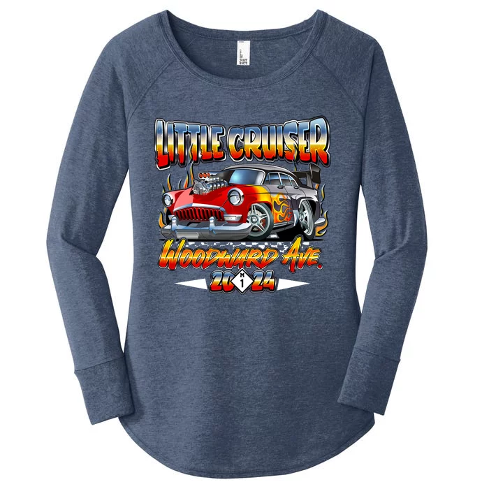 Little Cruiser 2024 Kid Design Muscle Car Red Version Women's Perfect Tri Tunic Long Sleeve Shirt