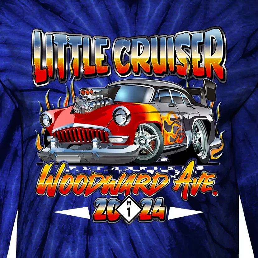 Little Cruiser 2024 Kid Design Muscle Car Red Version Tie-Dye Long Sleeve Shirt