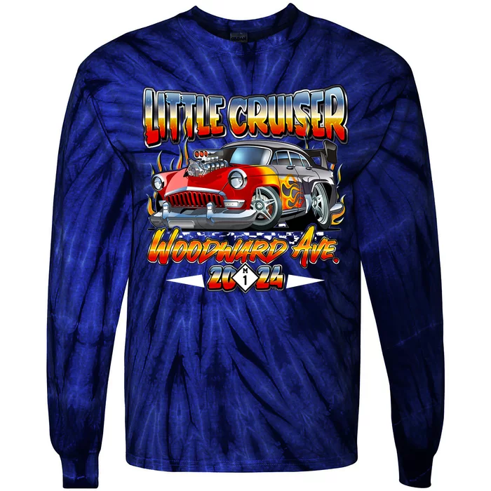 Little Cruiser 2024 Kid Design Muscle Car Red Version Tie-Dye Long Sleeve Shirt