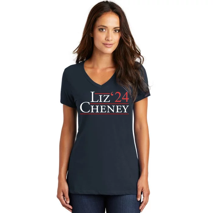 Liz Cheney '24 2024 Election Women's V-Neck T-Shirt