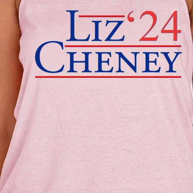 Liz Cheney '24 2024 Election Women's Knotted Racerback Tank