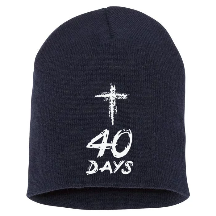 Lent Catholic 40 Days Short Acrylic Beanie