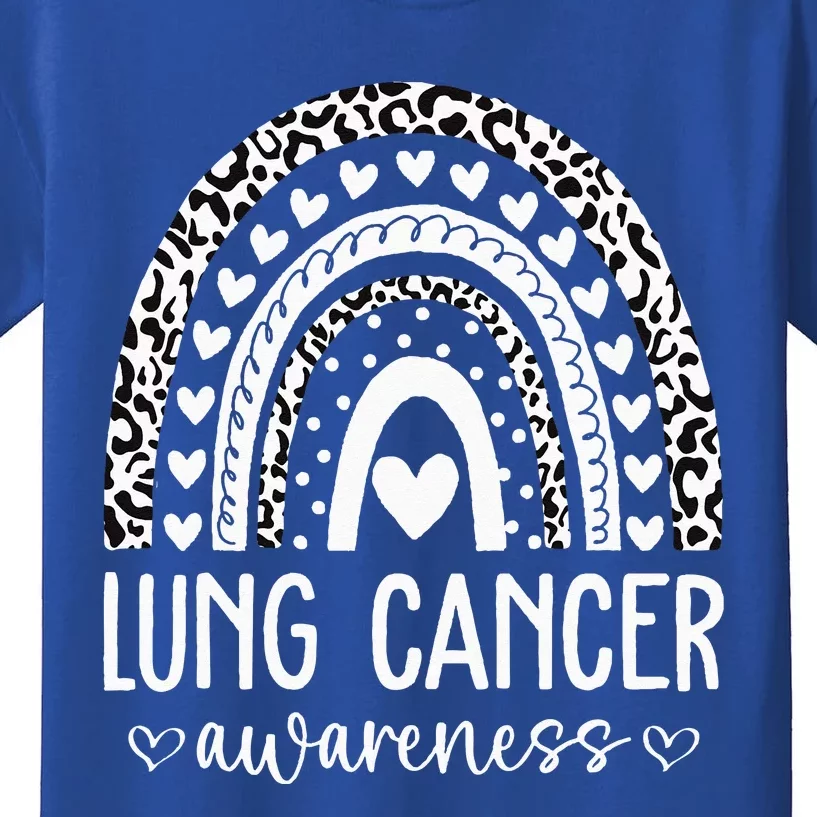 Lung Cancer Awareness We Wear White Lung Cancer Suuport Kids T-Shirt